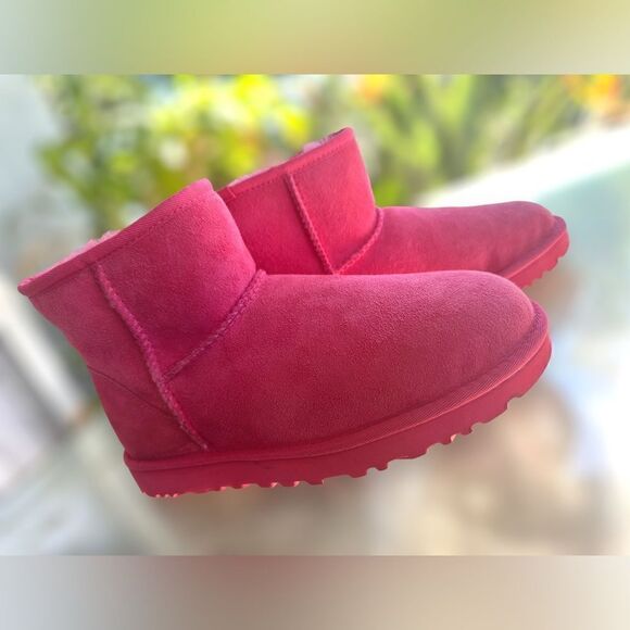 UGG Classic Mini II Pink Winter Boot Size 6 - Picture 2 of 14